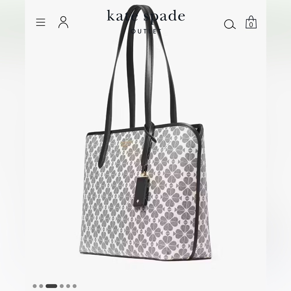 Kate Spade Outlet Signature Spade Flower Tote - Black Multi